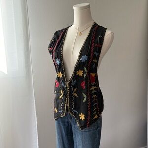 Vintage embroidered vest
